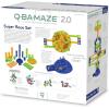 MindWare Q-BA-Maze 2.0 Rally Racing Set, Modular Marble Run Building Kit with Cubes, Rails, Launcher and Marbles, STEM Construction Toy for Problem Solving and Speed Play, Kids Ages 6+