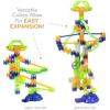 MindWare Q-BA-Maze 2.0 Rally Racing Set, Modular Marble Run Building Kit with Cubes, Rails, Launcher and Marbles, STEM Construction Toy for Problem Solving and Speed Play, Kids Ages 6+