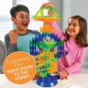 MindWare Q-BA-Maze 2.0 Rally Racing Set, Modular Marble Run Building Kit with Cubes, Rails, Launcher and Marbles, STEM Construction Toy for Problem Solving and Speed Play, Kids Ages 6+