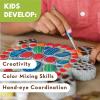 MindWare Turtle Stepping Stone Kit: Paint Your Own Stepping Stones for Kids Craft Kit Includes Paint, Brushes and Instructions