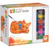 MindWare Paint Your Own Cat Dish – Porcelain Painting Figures for Kids, Teens & Adults Ages 8 & Up – Includes 12 Paints and 2 Brushes