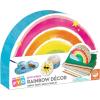 MindWare Paint Your Own Porcelain Rainbow Set, Paintable Ceramic Tea Light Jewelry Dish Trinket Tray Craft Kit with Paints Brushes, Bake and Display Art Project, Kids Age 8+