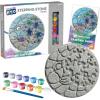 MindWare Paint Your Own Stepping Stone Kit – Mosaic Moon and Stars – Kits Include Paint and Brushes –