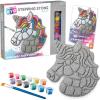 MindWare Paint Your Own Stepping Stone Unicorn – Kit Includes Weather Proof Stone, Paint and Brushes
