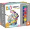 MindWare Paint Your Own Stone Bunny Rabbit – Mosaic Stepping Stone Craft Kit for Kids Includes Paint and Brush, Made of Weather Resistant Cement(Mosaic Bunny)