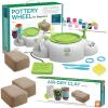 MindWare Pottery Wheel & 7.5 Pounds Air-Dry Clay Pottery Kit – Pottery Wheel for Kids and Beginners – Includes Pottery Wheel & Accessories – Ages 7 and Up