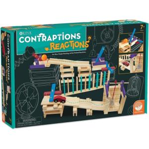 MindWare KEVA Contraptions Reactions Planks Building Toy – 178 KEVA Building Planks (191 Piece Set) – Free-Form Wood Building Set for Kids to Create Their Own Ball Maze – Ages 7 & Up