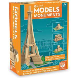 MindWare KEVA Models Monuments – 154 Wooden Building Planks & Step-by-Step Instructions to Build Iconic World Landmarks