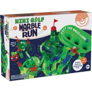 MindWare Marble Run Mini Golf – Building Toys for Kids Ages 4-8 – Unique Twist on Classic Marble Run for Kids Ages 4-8 – Marble Maze Includes 75 Track Pieces, 20 Marbles and Exciting New Components