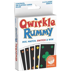 MindWare Qwirkle Rummy Card Game – Strategy Games for Adults and Family – Fun Family Games & Party Games for Adults – Match Shapes & Colors, Score Qwirkles to Win – Ages 8 and Up