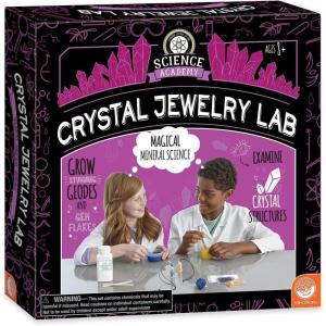 MindWare Science Academy Crystal Jewelry lab – Kids & Teens Grow 1 Crystal Ring and 2 Necklaces with Our 18pc Set – Wild & Weird Experiments for Boys & Girls – Great Educational Gift