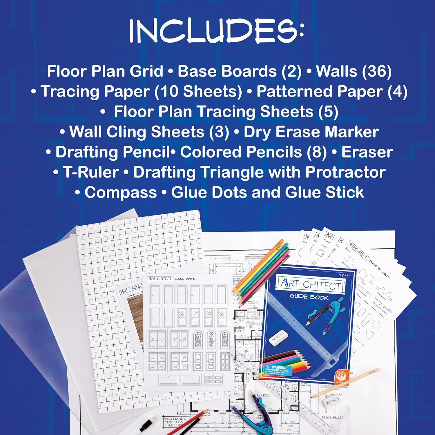 imageMindWare Artchitect Home Model Building for Kids 3D Architectural Design Kit for Kids Ages 8 and Up Learn The Basics of Architecture As You Design Start to Finish