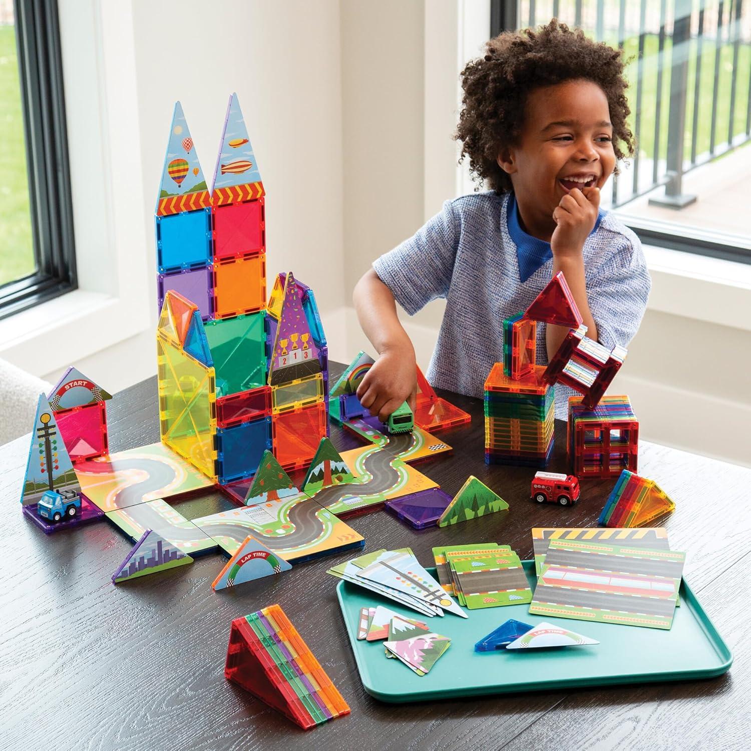 imageMindWare Flip Formers Roads Transform Your Existing Magnetic Building Tiles with These Foil Tile Toppers