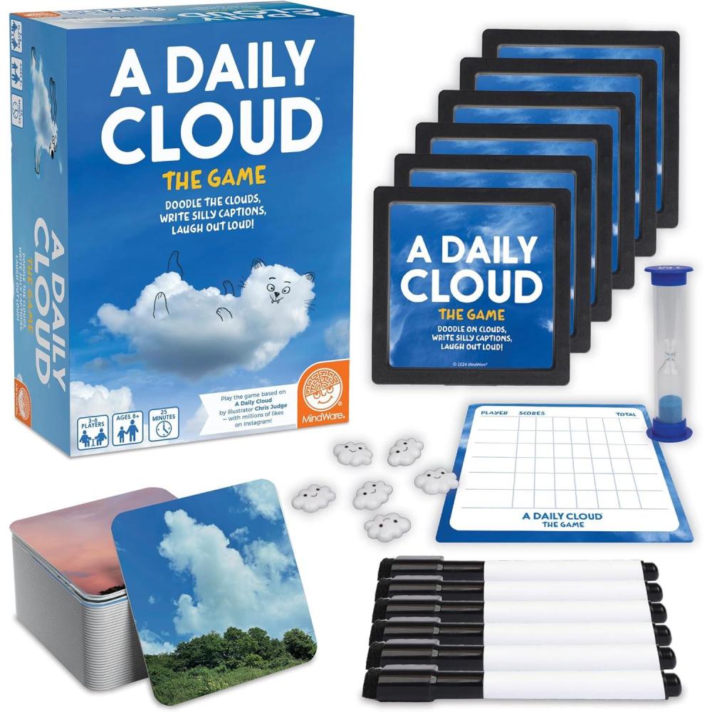 imageMindWare A Daily Cloud Family Game Fun Drawing ampamp Caption Card Game for Kids Teens ampamp Adults Family Game Night Boosts Creativity ampamp Storytelling Ages 8 36 Players 25Minute Gameplay