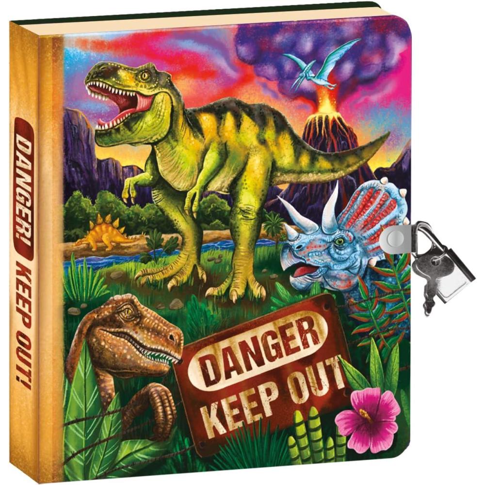 imagePeaceable Kingdom Lock ampamp Key Diary Dinosaur Glow in the Dark