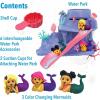 MindWare Mermaid Color Splash Water Park Bathtub Playset – Interactive Bath Toys with Color Changing Mermaid Doll Figures – Gift for 3 Year Olds and Up