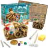 MindWare Dig It Up Discoveries Pirate Mystery Treasure Chest: Giant Discovery Project for Kids – Dig Up 13 Treasures – Includes a Bonus Dig, 2 Chisels and 1 Poster Filled with Pirate Facts and Lore