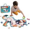 Peaceable Kingdom Giant Floor Puzzles with Uniquely Fun Shaped Pieces for Kids Ages 3+ Gifts for Boys and Girls – Racecar(Puppy)