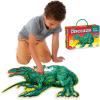 Peaceable Kingdom Giant Floor Puzzles with Uniquely Fun Shaped Pieces for Kids Ages 3+ Gifts for Boys and Girls – Racecar(T-Rex)