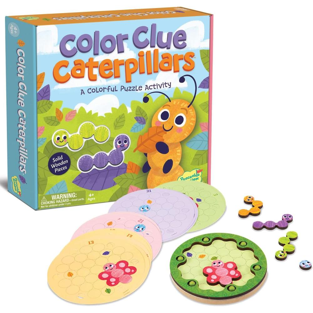 image:imagePeaceable Kingdom Color Clue Caterpillars  Magnetic Puzzles for Kids Ages 4 and Up