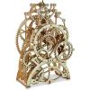 MindWare Gearjits Clock – 3D Wooden Mechanical Model Kit for Teens and Adults, Build Your Own Working Clock witj Moving Gears