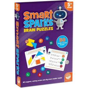 MindWare Smart Sparks Brainy Puzzles: Grade 5 – Logic & Reasoning Puzzles for Kids Ages 10 & Up