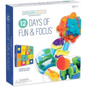 Sensory Genius 12 Days of Fun & Focus Pack – Fun Fidget Advent Calendar 2024 for Kids, Teens & Adults Ages 5 and Up