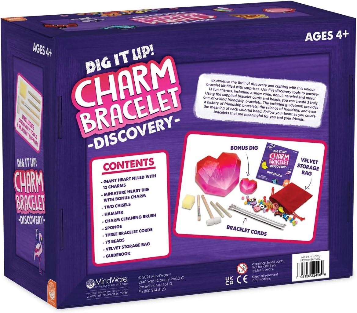 image:imageMindWare Dig It Up Charm Bracelet Discovery STEM Excavation Kit for Kids to Dig and Design a Custom Charm Bracelet Ages 4