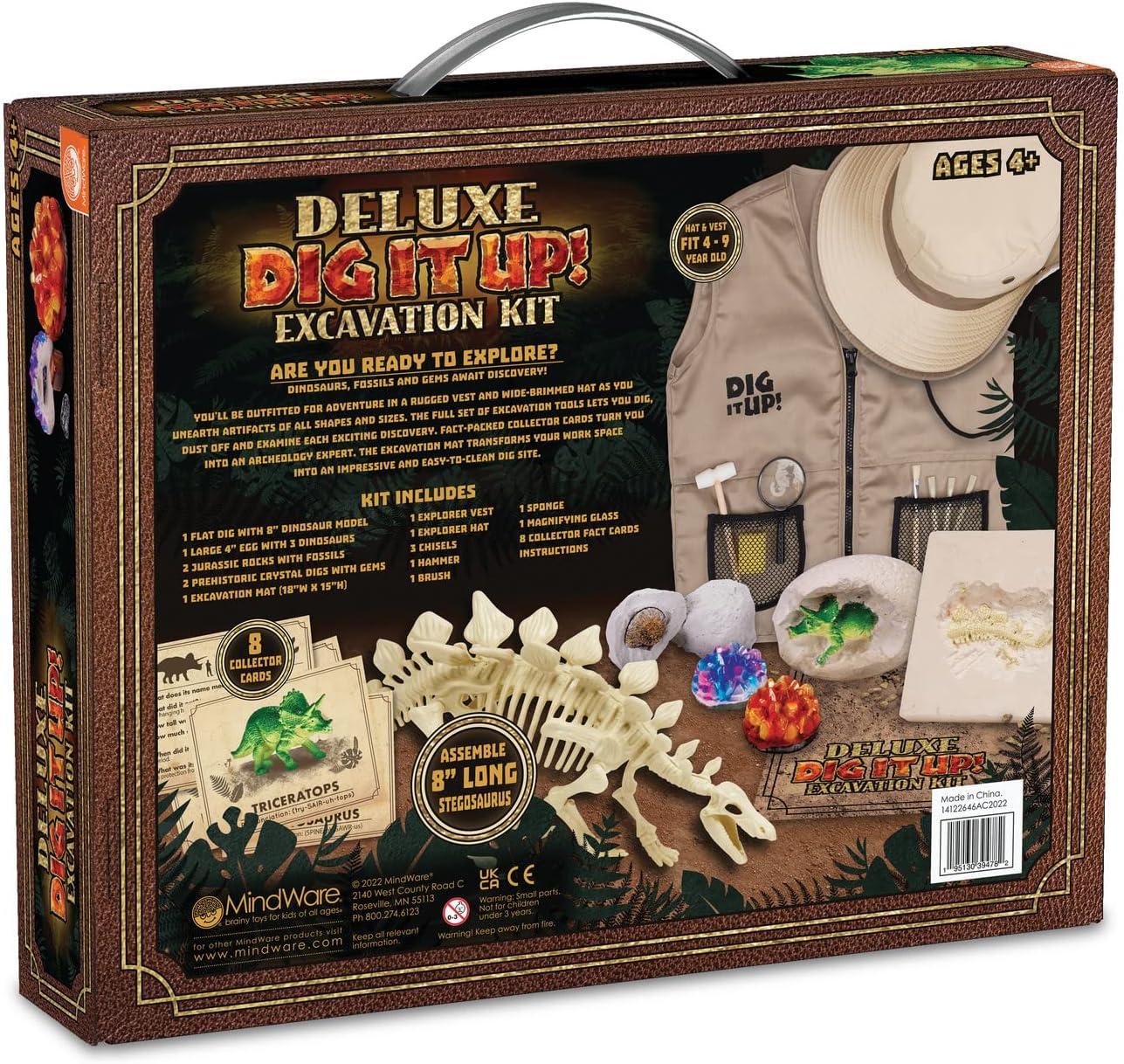 image:imageMindWare Dig It Up Deluxe Dinosaur Excavation Kit Ages 4 Dino Dig Kit Includes Excavation Tools to Dig Out 8 Treasures