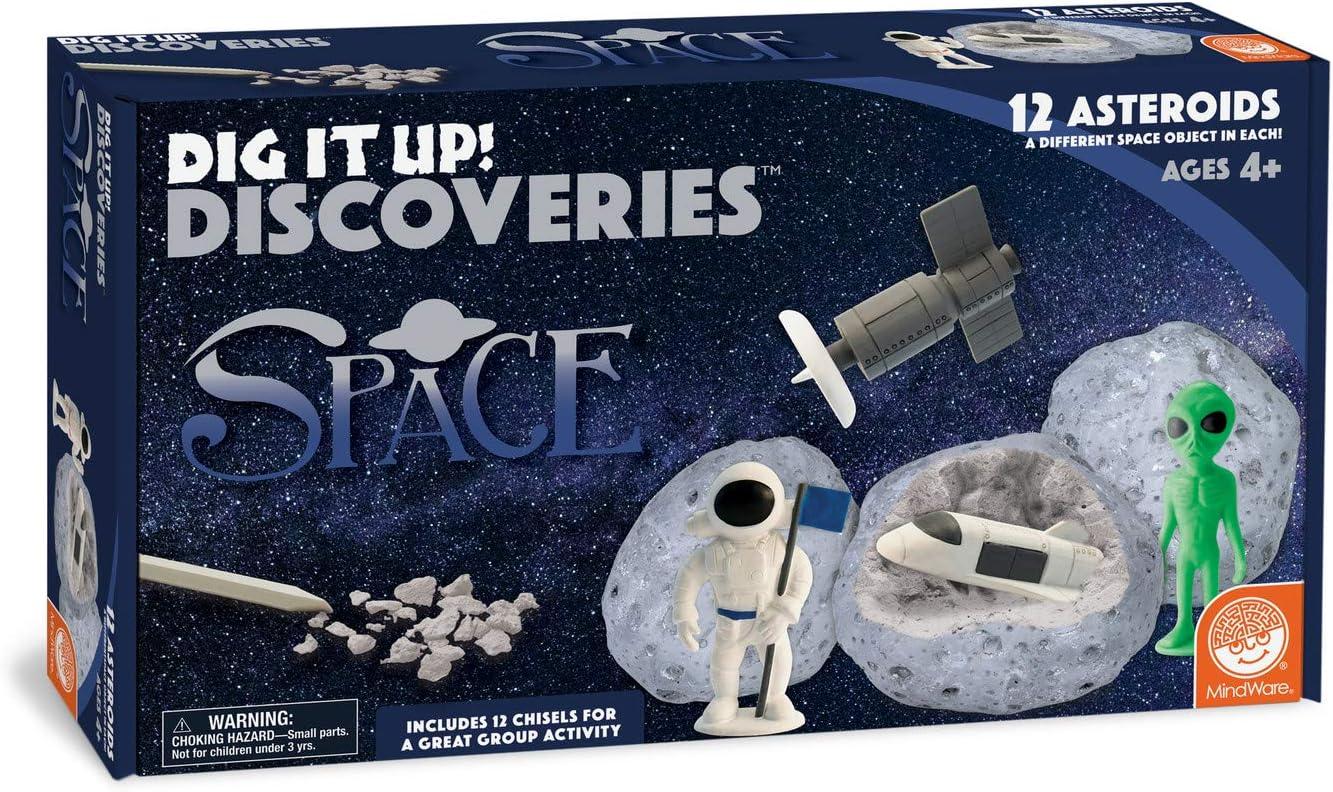 image:imageMindWare Dig It Up Discoveries Space Kit for Kids Dig Toys with 12 Clay Asteroids 12 Kids Space Toys 12 Chiseling Tools and Instructions Ages 4 and Up