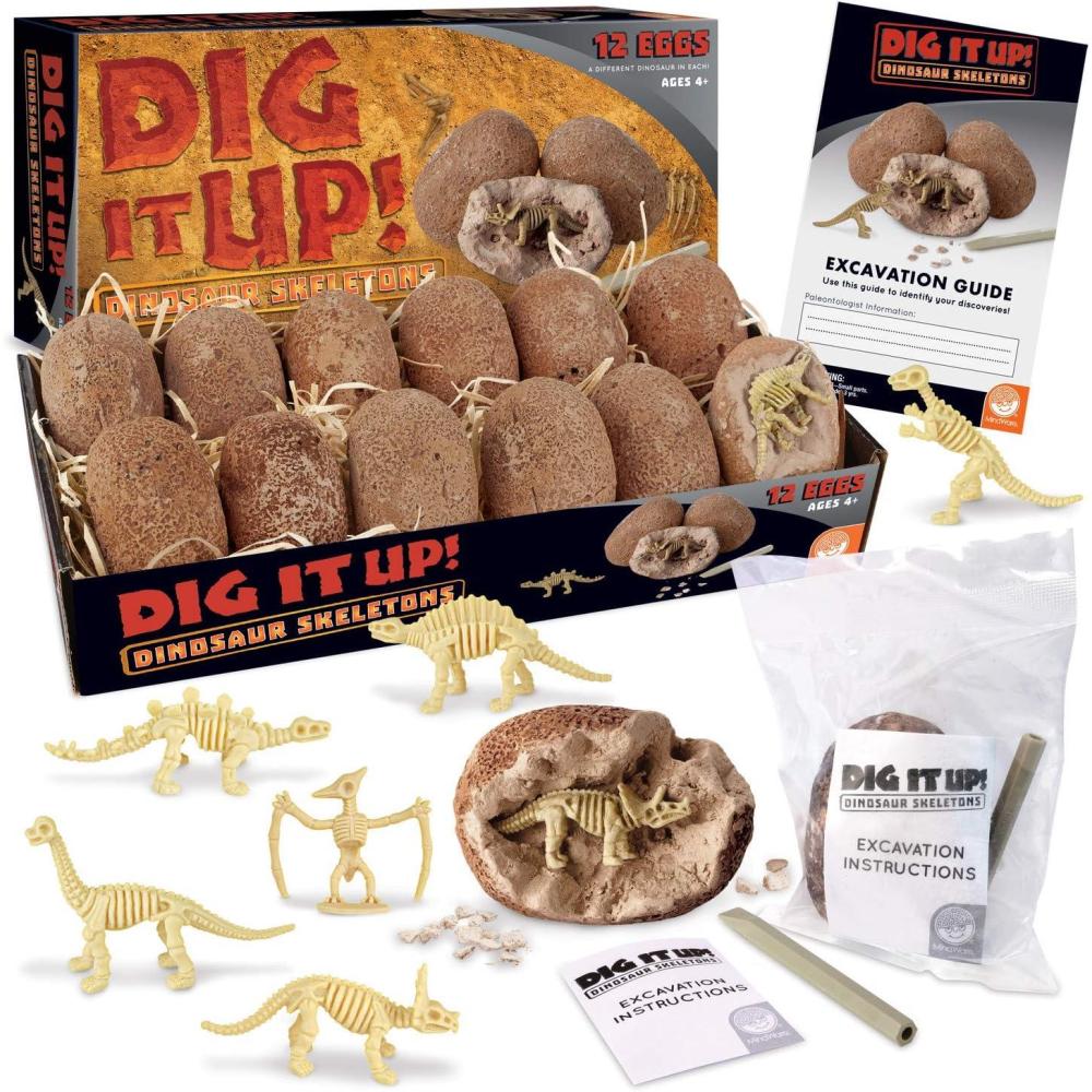 image:imageMindWare Dig It Up Dinosaur Skeleton Eggs Excavation kit Comes with 12 Clay Eggs 12 Chisel Tools and 12 Instruction Sheets