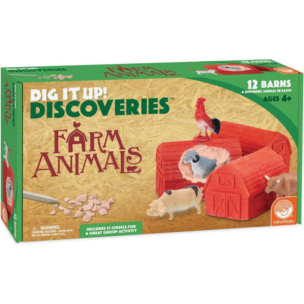 image:imageMindWare Dig It Up Farm Animal Discoveries STEM Excavation Toy for Kids Dig and Discover 12 Farm Animal Surprises Ages 4