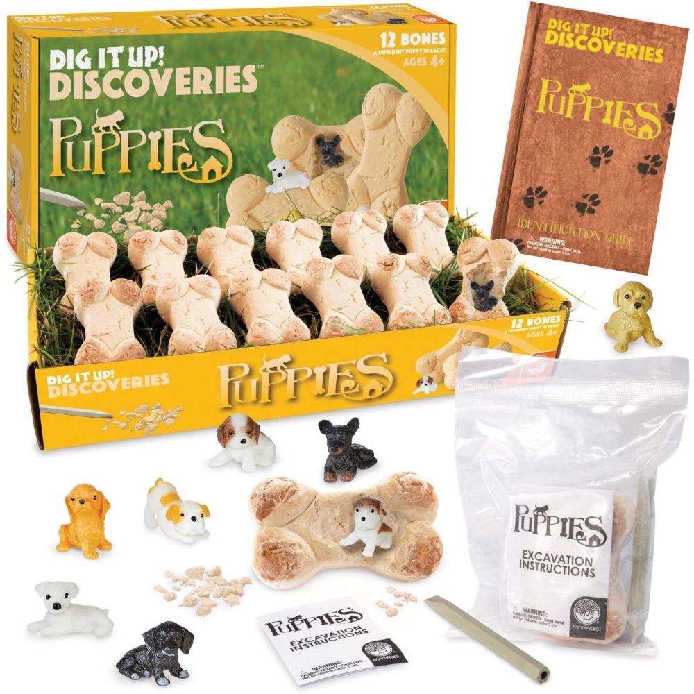 image:imageMindWare Dig it Up Puppies Excavation Kit Educational Toys for Kids 4 and Up Dig Kit with 12 Bones 12 Puppy Figurines 12 Chisels Ideal for Group Activities Events or Classroom Brain Breaks
