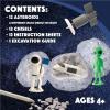 MindWare Dig It Up! Discoveries Space Kit for Kids – Dig Toys with 12 Clay Asteroids, 12 Kids Space Toys, 12 Chiseling Tools and Instructions – Ages 4 and Up