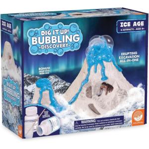 MindWare Dig It Up! Bubbling Ice Age Discovery: Glacial Volcano Fossil Discovery Dig Kit – Make The Volcano Erupt and Then Excavate 7 Artifacts – Educational Activity for Kids & Teens – Ages 8 & Up