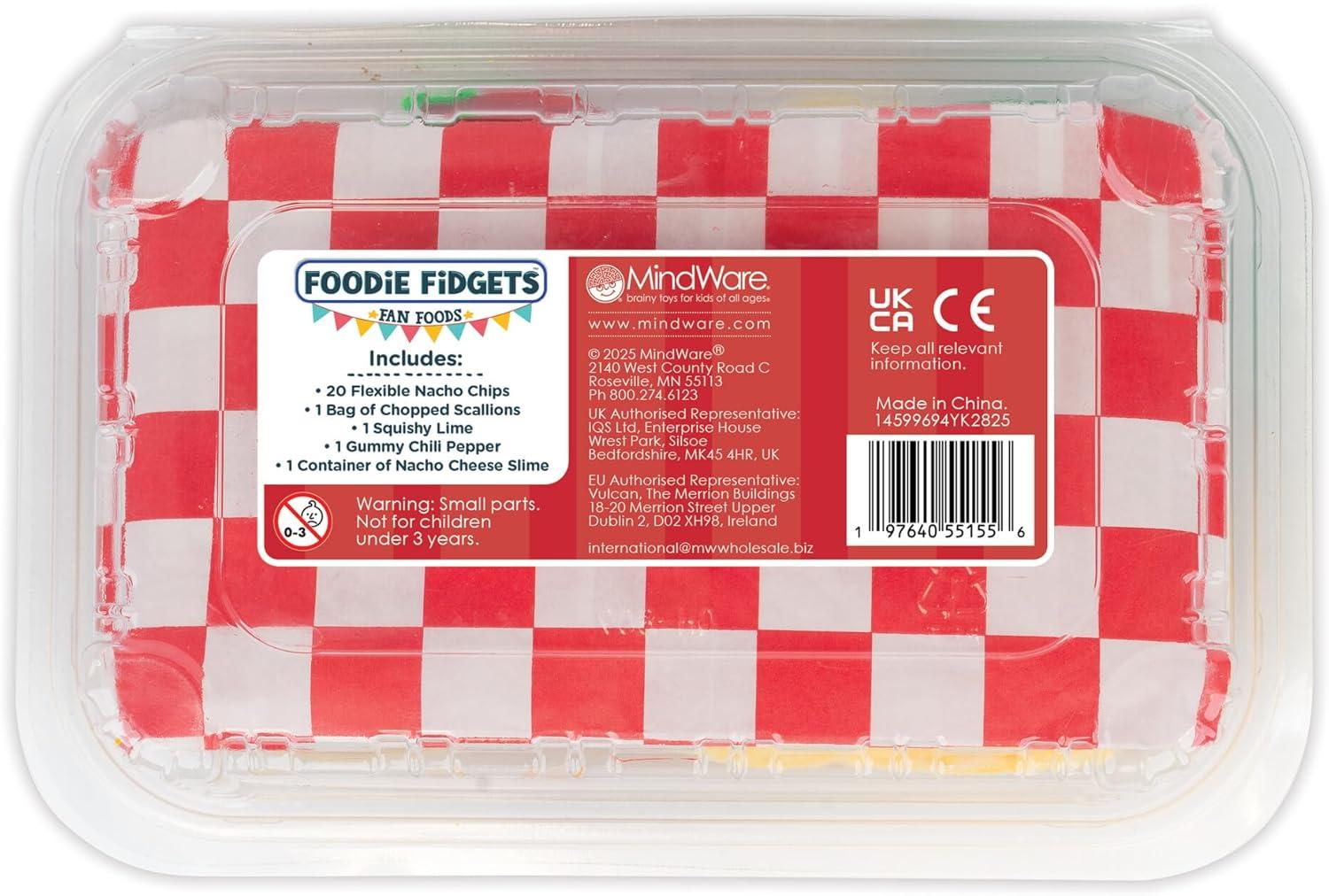 image:imageFoodie Fidget Fan Foods Nacho Tray Sensory Toy Set with Flexible Chips Nacho Cheese Slime amp Tactile Toppings Calming Fidget Play for Kids Ages 5