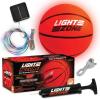 MindWare Glow Basketball Court Set with Bonus Solar-Powered Hoop Lights – Ages 5 and Up