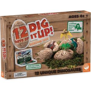 MindWare Countdown Calendar: 12 Days of Dig It Up! Dinosaur Discovery Eggs – Holiday/Advent Calendar with 12 dig Projects for Kids to Excavate – Fun Dino for Boys & Girls