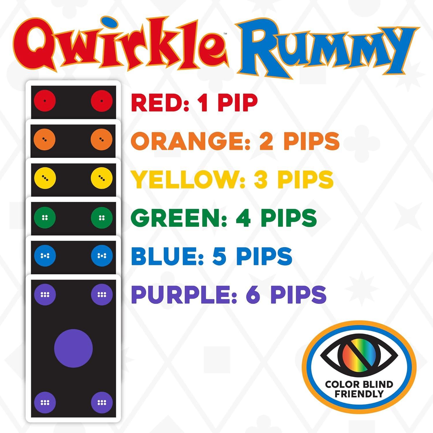 image:imageMindWare Qwirkle Rummy Color BlindFriendly Edition Easy to Play for ColorVisionimpairedFamily Favorite Card Game Twist on Qwirkle Fun Brain Challenge Kids amp Adults Strategy 24 Players