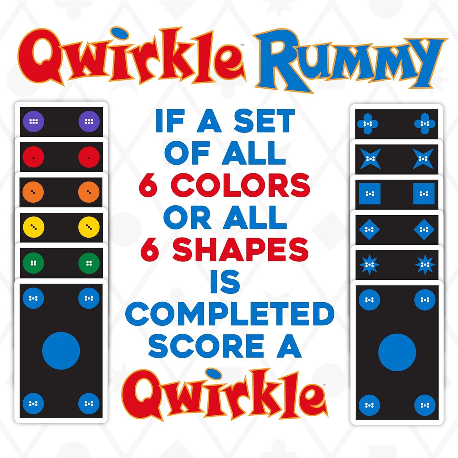image:imageMindWare Qwirkle Rummy Color BlindFriendly Edition Easy to Play for ColorVisionimpairedFamily Favorite Card Game Twist on Qwirkle Fun Brain Challenge Kids amp Adults Strategy 24 Players