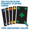 MindWare Qwirkle Rummy Color Blind-Friendly Edition- Easy to Play for Color-Vision-impaired-Family Favorite Card Game Twist on Qwirkle – Fun Brain Challenge – Kids & Adults Strategy – 2-4 Players