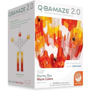 MindWare Q-Ba-Maze Marble Run Starter Set 2.0 – Warm Colors