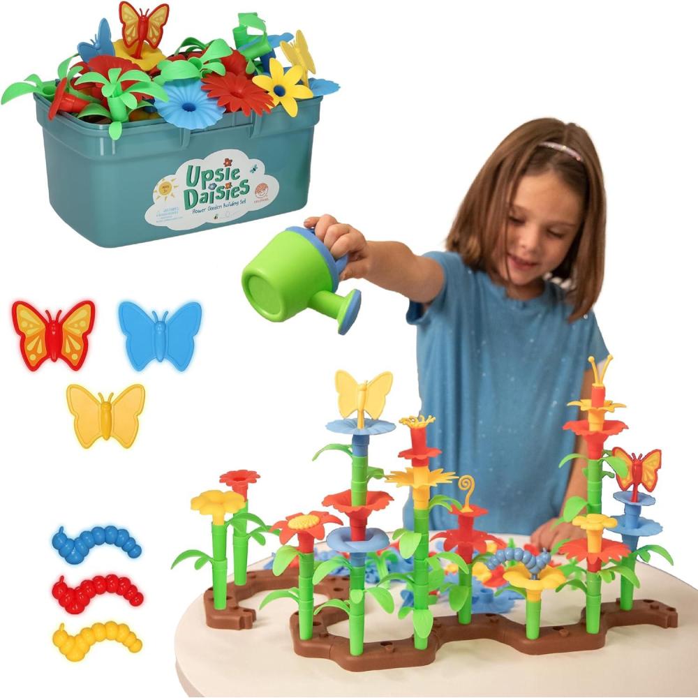image:imageMindWare Flower Building Toy Set for 3 4 5 6 7 Year Old Girls and Boys Preschool and Kindergarten STEM Educational Building Toys for Kids Ages 48 Flower Garden Building Toy with Storage Case