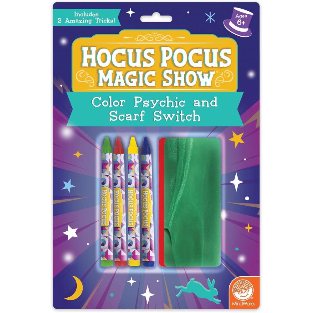 image:imageMindWare Hocus Pocus Magic Show Kit Color Psychic Scarf Switch Illusion Tricks Set with Props Instructions Beginner Performance Activity Kids Age 6 Gifts for Kids