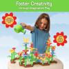 MindWare Flower Building Toy Set for 3 4 5 6 7 Year Old Girls and Boys, Preschool and Kindergarten STEM Educational Building Toys for Kids Ages 4-8, Flower Garden Building Toy with Storage Case