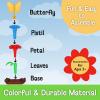 MindWare Flower Building Toy Set for 3 4 5 6 7 Year Old Girls and Boys, Preschool and Kindergarten STEM Educational Building Toys for Kids Ages 4-8, Flower Garden Building Toy with Storage Case