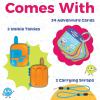 Walkie Talk-Along Scavenger Hunt & Adventure Set – 2 Rugged Walkie Talkies (1,000 ft Range) + 24 Mission Cards – Outdoor Backyard Games for Kids Ages 3+