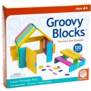 Groovy Blocks Mindware 120 Piece Set – Building Blocks for Kids Ages 4+ Classroom Must Haves