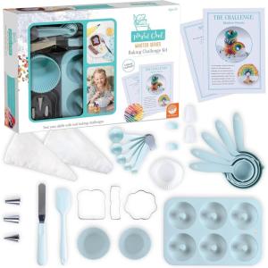 MindWare Playful Chef: Master Series Baking Challenge Kit for Kids – 26 Kid-Sized Utensils with 3 Baking Challenges – Real Kitchen Lessons for Boys & Girls – Ages 8 & up