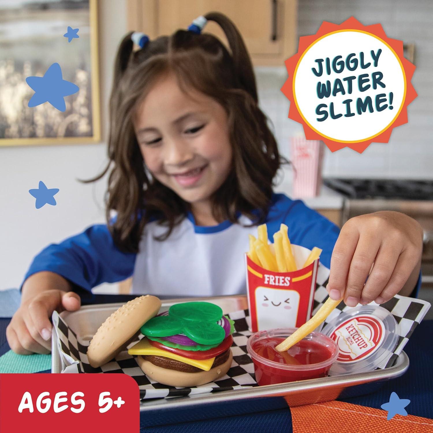 image:imageFoodie Fidget Fan Foods Burger Basket Sensory Toy Set with 19 Tactile Pieces Including Slime Stretchy Tomato Squishy Buns amp More Calming Fidget Toy for Kids Ages 5
